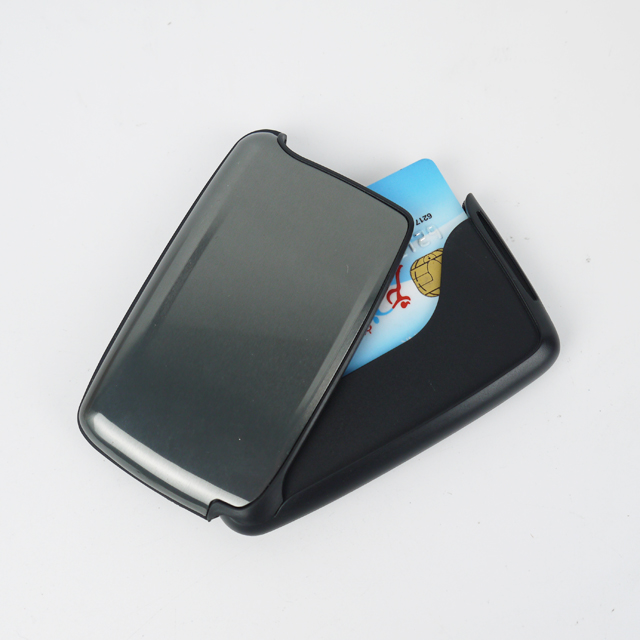 Easy Open RFID Blacking Aluminium Card Holder Herre lommebok